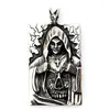 Pendentif Colliers Gothique Squelette Mort Croix Collier Pour Hommes Femmes Punk Goth Rétro Argent Couleur Holloween Bijoux De Mode En Gros