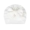 Bonnet d'été pour bébé Bonnet respirant en coton doux Bowknot Bandeaux tout-petits enveloppe Turban Anti UV bandeau de protection Accessoires