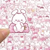 50 PCS Graffiti Pink Rabbit Luggage Stickers For Car Fridge Helmet Ipad Bicycle Phone Motorcycle PS4 Book Pvc Skateboard DIY Decals