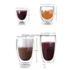 Tasses À Thé À Double Paroi En Verre Effacer À La Main Résistant À La Chaleur Boisson Saine Café Lait Tasse Insated S Drop Livraison Maison Jardin Cuisine D Dh9Je