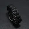 Charm Bracelets Peça de couro Fivela de cinto Pulseira para homens Retro Criativo Couro Jóias Relógio Acessórios