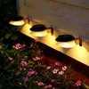 Nuova applique da parete solare a 9 LED a forma di UFO non porosa per esterni decorativa per recinzione luce di controllo luce per esterni impermeabile gronda luce da giardino