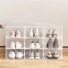 Andere Home Storage Organisatie 6 stks/set Plastic Schoenendoos Ladedoos Verdikte Transparante Schoenendoos Vouw Schoenenopberger Plastic Schoenendozen Stapelbare Doos 230617