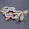 Naszyjniki wiszące 10pcs vintage muzyka nuta różana złoto Kolor kryształowy szklany urok do żywej biżuterii medalion