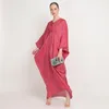 Roupas étnicas Modest Abaya Dress Muslim Women Loose Big Sleeve Long Dresses Islam 2023 Summer Female Robe Elegant Abayas