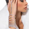 Ketting Stonefans multi-layer Crystal Finger Chain Armbanden voor Vrouwen Stretch Bangle Bovenarm Armband Bruiloft Sieraden Gift 230616