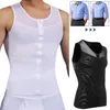 Mäns kroppssaxar Mens Body Shaper Abdomen Slimming Shapewear Belly Shaping Corset Top Gynecomastia Compression Shirts With Zipper Midje Trainer 230616