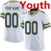 Reggie White Bart Starr Brett Favre Josh Jacobs Jordan Love Jaire Alexander Jayden Reed Romeo Doubs Dontayvion Wicks Christian Watson Rashan Gary Football Jersey