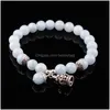 Beaded Luxury Crown Blasting Crystal Bracelet 8Mm Mannen En Vrouwen Elastic Charm Sieraden Womens Mens Gift 12Psc Drop Delivery Armbanden Dhaii