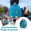 Decorative Objects Figurines Personalized Smiling Finger Table Decor Hand Erect Middle Finger Up Ornaments Home Office Desk Figure Toys Creative Gifts 230616