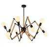 Lampade a sospensione Spider Iron Dining Room Retro Lights Art Lampada vintage creativa per interni nera