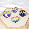 Party Favor Rainbow LGBT Party Brosch Cartoon Heart Flag Star Enamel Pins Pride Badge Lover Kläder LAPEL PIN Gifts Q211