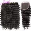 Hair Bulks Deepwave Bundles With HD Transparent Frontal 12A Bresilienne Tissage Unprocessed Human 3 Closure 230617