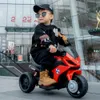 Motocicleta elétrica infantil de 2 a 6 anos Brinquedo recarregável com música e luzes Brinquedos infantis triciclo patinete