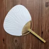 DIY Blank Paper Fan Fan Sundries Bambool Handl