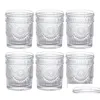 Wijnglazen Nordic Vintage Glazen Beker Zon Bloem Reliëf Melk Koffie Koud Drankje Transparant Water Cups Drop Levering Thuis Tuin Ki Dhpdo