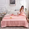 Blanket Summer Air Condition Quilt Thin Stripe Lightweight Comforter Full Queen Breathable Sofa Office Bed Travel Quilts Throw Blanket R230617