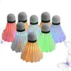 Volants de Badminton 8 Pcs Glow The Dark Birdies Navette Accessoires de Volant Lumineux Goose 230616