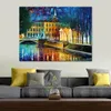 Modern Canvas Painting Landscape Art Winter Vibrations Dipinto a mano Romantico Artwork Wall Decor