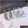 チャームhibride luxury aaa cubic zirconia big hoop for women dubai Jewelry trendy earrings boucle doreille femme e716 d dhgarden dhmcm