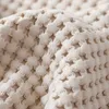 Decke Warmer Überwurf Baumwolle Weiches Bett Heimgestrickte Decke Maiskorn geprägte Sommerrüschen R230616