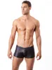 Caleçon sous-vêtements pour hommes peinture PVC classique taille basse Boxer hommes tendances de la mode U convexe pantalon homme culotte HYMS173
