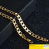 P Classic Cuban Link Chain Necklace Bracelet Set Fine 18k Real Solid Gold Filled Fashion Men Women 039 S Jewelry Accessories Pe4615238