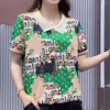 Women's T Shirts 2023 Slim Shirt Summer Doll Collar Kort ärm Loose L BLOUSE KVINNA 5XL TOPP