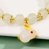 Braccialetti con ciondoli Bracciale in pietra naturale semplice per donna Ragazza Perline elastiche Gioielli di moda Regalo per amici