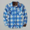 Men's T Shirts Loose Men Plaid Shirt For Long Sleeve Casual Regular Fit Button Down Mens 60s Retro Clothes Fitted