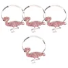 Geschirr-Sets, Flamingo-Serviettenschnalle, Ehering, Serviettenverschluss, geformte Schnallen, Hawaii-Party-Serviettenhalter