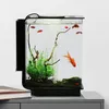 Aquariums Aquarium petit aquarium créatif aquarium de poissons rouges filtre à oxygène éclairage aquarium de combat aquarium écologique à circulation automatique 230617