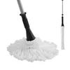 Spazzatrici manuali Microfibra Twist Mop Silver 57,5 pollici Dust Mop Pulizia del pavimento con rilascio di lavaggio con 1 testina lavabile rimovibile 230617