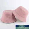 Cappello da pescatore in velluto a coste bianco per donna Primavera Autunno Plain Uomo Panama Escursionismo all'aperto Berretto da pesca in spiaggia Protezione solare Cappello da sole femminile Bob