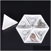 Jewelry Tray 10Pcs Environmental Triangle Plate Packaging Storage Plastic Containers For Beads Display Organizer Holder Drop Delivery Dhp9I