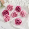 Dried Flowers 5PCS Artificial Head Silk Peony Fake Roses Christmas Decoration for Home Wedding DIY Party Wreath Accessory