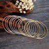 Bangle 12pcs/lot Roman Style Stainless Steel Bangle Gold Rose Gold Color Charm Bracelets for Women Wide Bangles Bracelets Women 230616