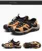 Mannen Echte grote schoenen Designer Lederen Maat Summer Beach Sandalen Slippers Gentle Black item Sport Casual S 155