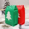 New 50pcs Christmas Tree Bag New Year Gift Bag Christmas Plastic Gift Bags Cookie Candy Biscuit Packaging Bag Christmas Decoration