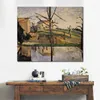 Impressionista su tela The Pool at Jas De Bouffan Handmade Paul Cezanne Painting Landscape Artwork Modern Living Room Decor