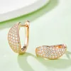 Backs Earrings 0.5ct 4 Rows Moissanite Diamond Clip For Women Silver 925 Jewelry D Color Huggie 18k Gold Plated