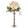 Nouveau design fournitures de mariage mode moderne vase à fleurs en cristal doré pour la décoration de table d'hôtel à la maison