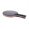 Raquettes de tennis de table raquette de table bois plus fibre de carbone offensive longue poignée courte poignée horizontale lame de raquette de ping-pong avec caoutchouc 230616