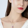 Catene Serie Caibao Collana in argento sterling di vendita Collana con pendente in Morganite Catena di gioielli da donna 925 per tutti i fiammiferi