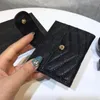 Designer Luxury Card Holders Pocket Pussys Purse Mens Women Wallet Letter Leather Solid Color Bag Coin Purses 2306175BF