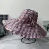 Chapeaux à large bord chapeau de soleil fleur pliable printemps été casquette de protection UV pour voyager