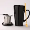 500ml Large Tea Cup with Handle And Stainless Steel Infuser Novelty Ceramic Coffee Mug Idea Gift for Men Women Office Work