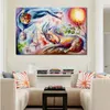 Abstract Canvas Art Sunny Goat Hand Painted Cityscapes Painting for Hotels Decor Modern