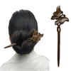 Hair Clips Butterfly Sandalwood Hairpin Simple Hairpin Female Hair Ornament Advanced Antique Twisting Hair Artifact 230616