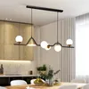 Chandeliers Nordic Simple Magic Bean Chandelier Lamp Smoked Glass Dining Table Hanging Modern Long Luxury For Living Room Kitchen